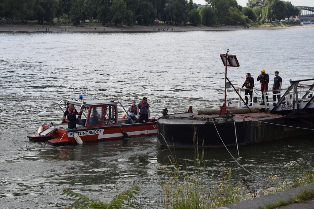 Uebung BF Taucher und Presse Koeln Zoobruecke Rhein P328.JPG - Miklos Laubert